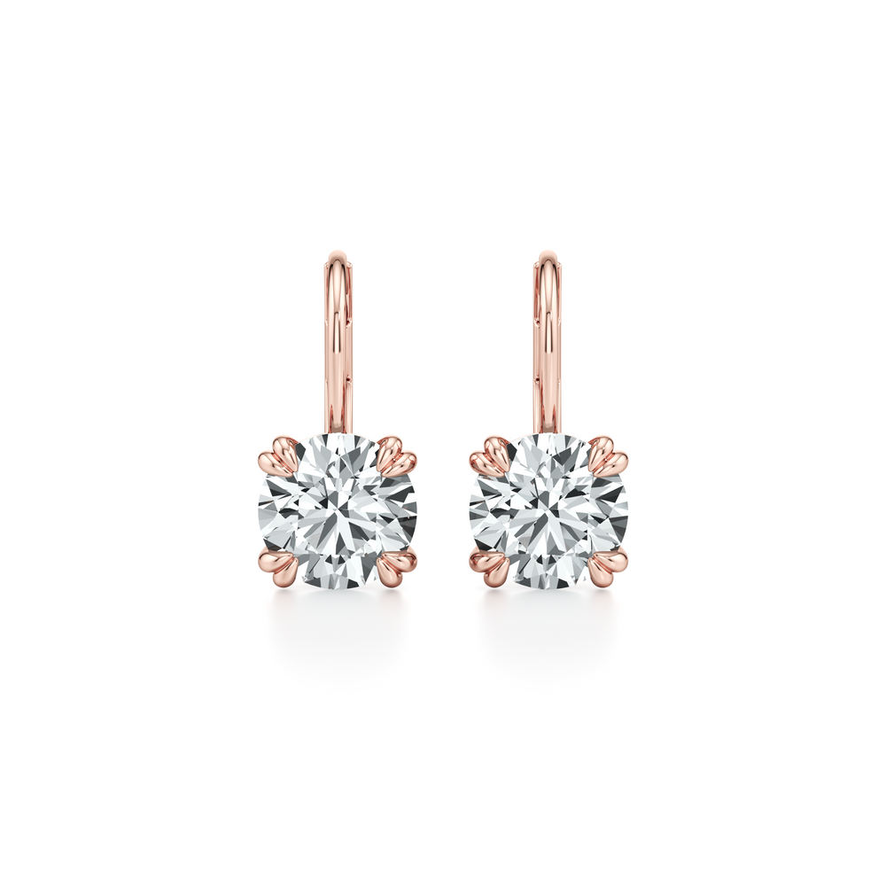 Elle Round Brilliant Leverback Earrings image 31