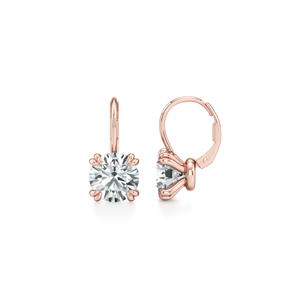 Elle Round Brilliant Leverback Earrings image 32
