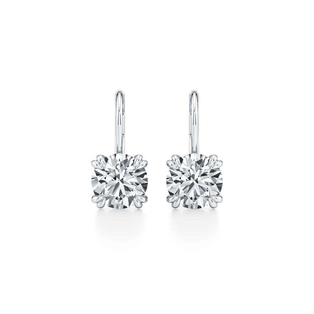 Elle Round Brilliant Leverback Earrings image 25