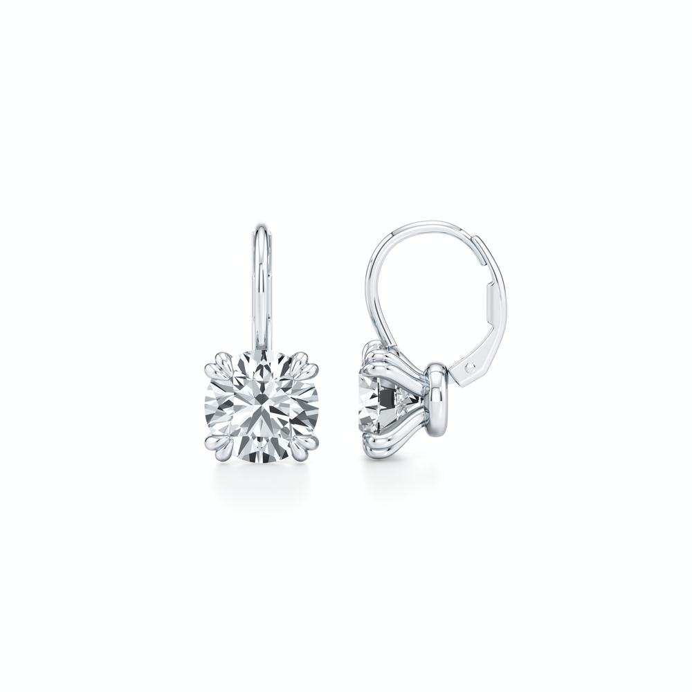 Elle Round Brilliant Leverback Earrings image 35