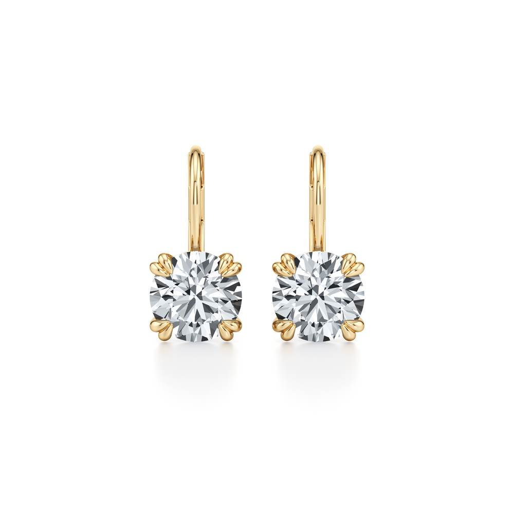 Elle Round Brilliant Leverback Earrings image 28