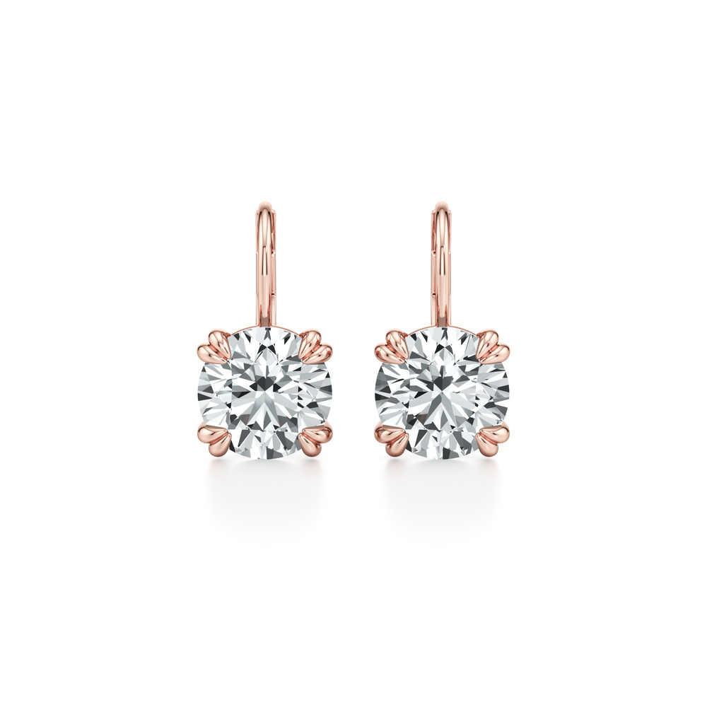 Elle Round Brilliant Leverback Earrings image 43