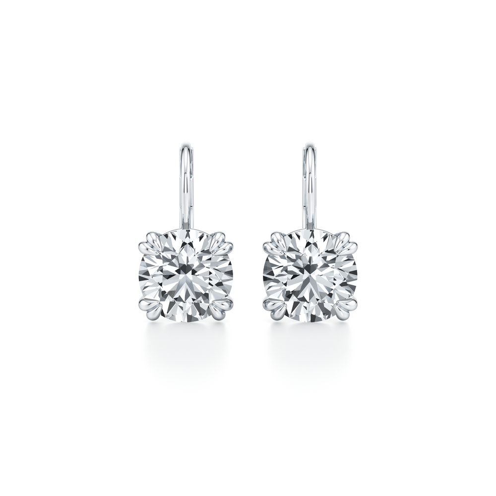 Elle Round Brilliant Leverback Earrings image 37