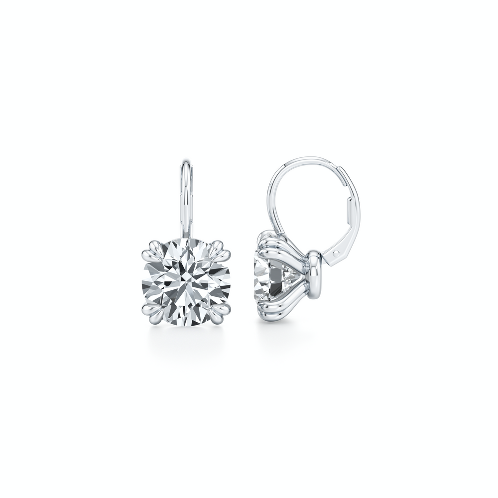 Elle Round Brilliant Leverback Earrings image 47