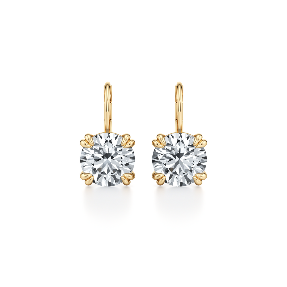 Elle Round Brilliant Leverback Earrings image 40