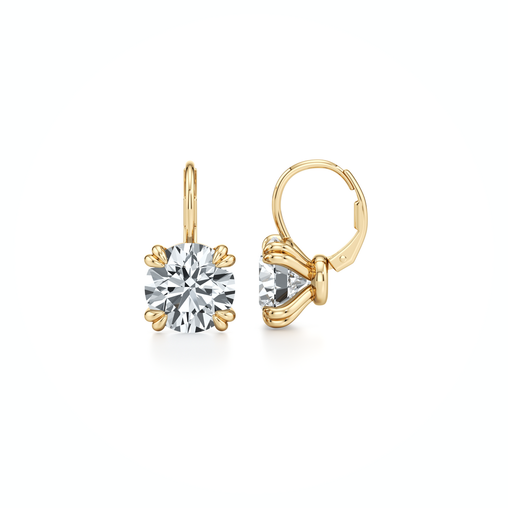 Elle Round Brilliant Leverback Earrings image 41
