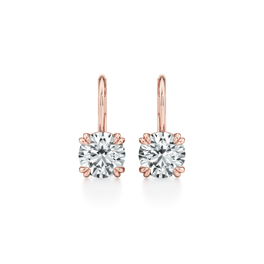 Elle Round Brilliant Leverback Earrings image 19