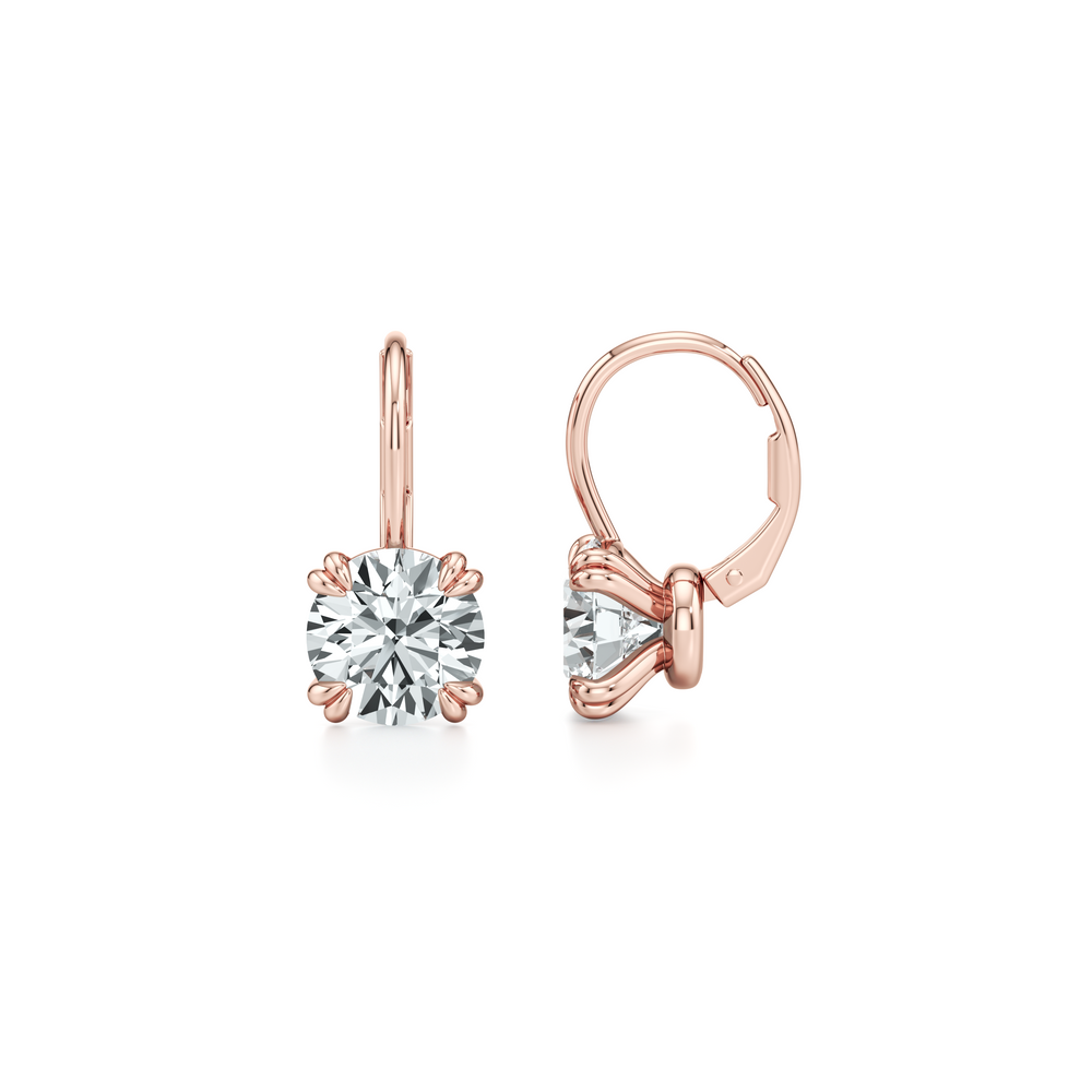 Elle Round Brilliant Leverback Earrings image 20