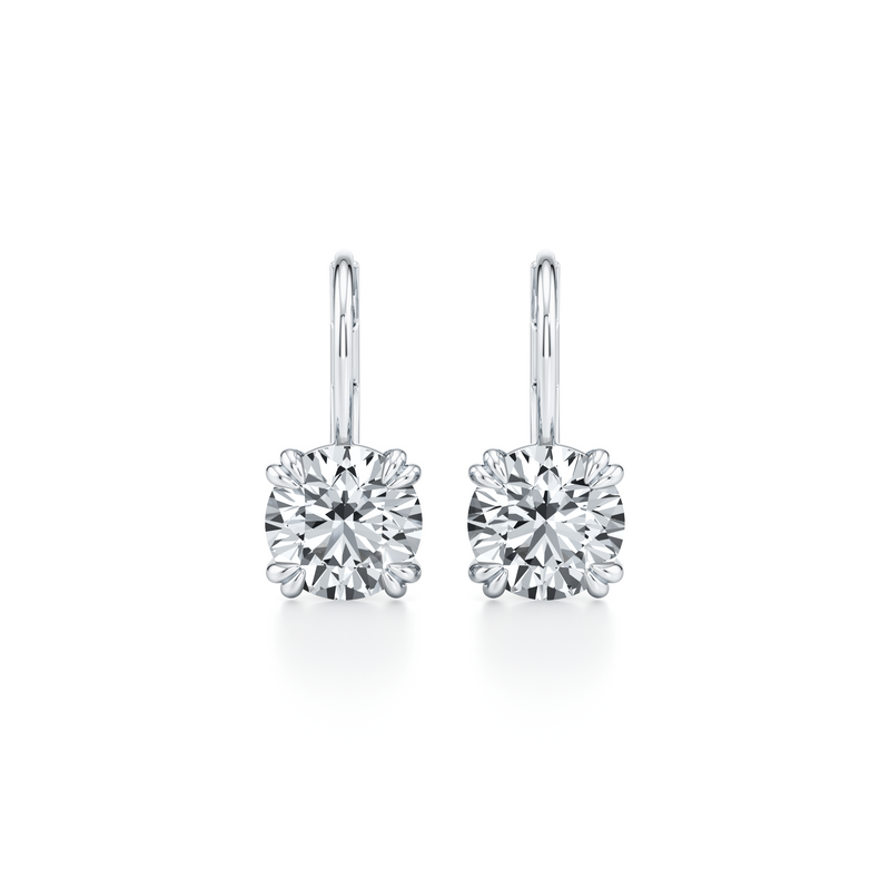 Elle Round Brilliant Leverback Earrings image 13