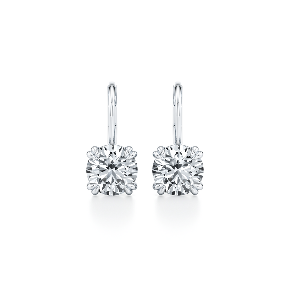 Elle Round Brilliant Leverback Earrings image 22
