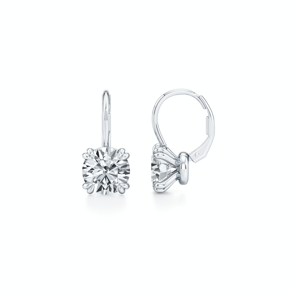 Elle Round Brilliant Leverback Earrings image 23