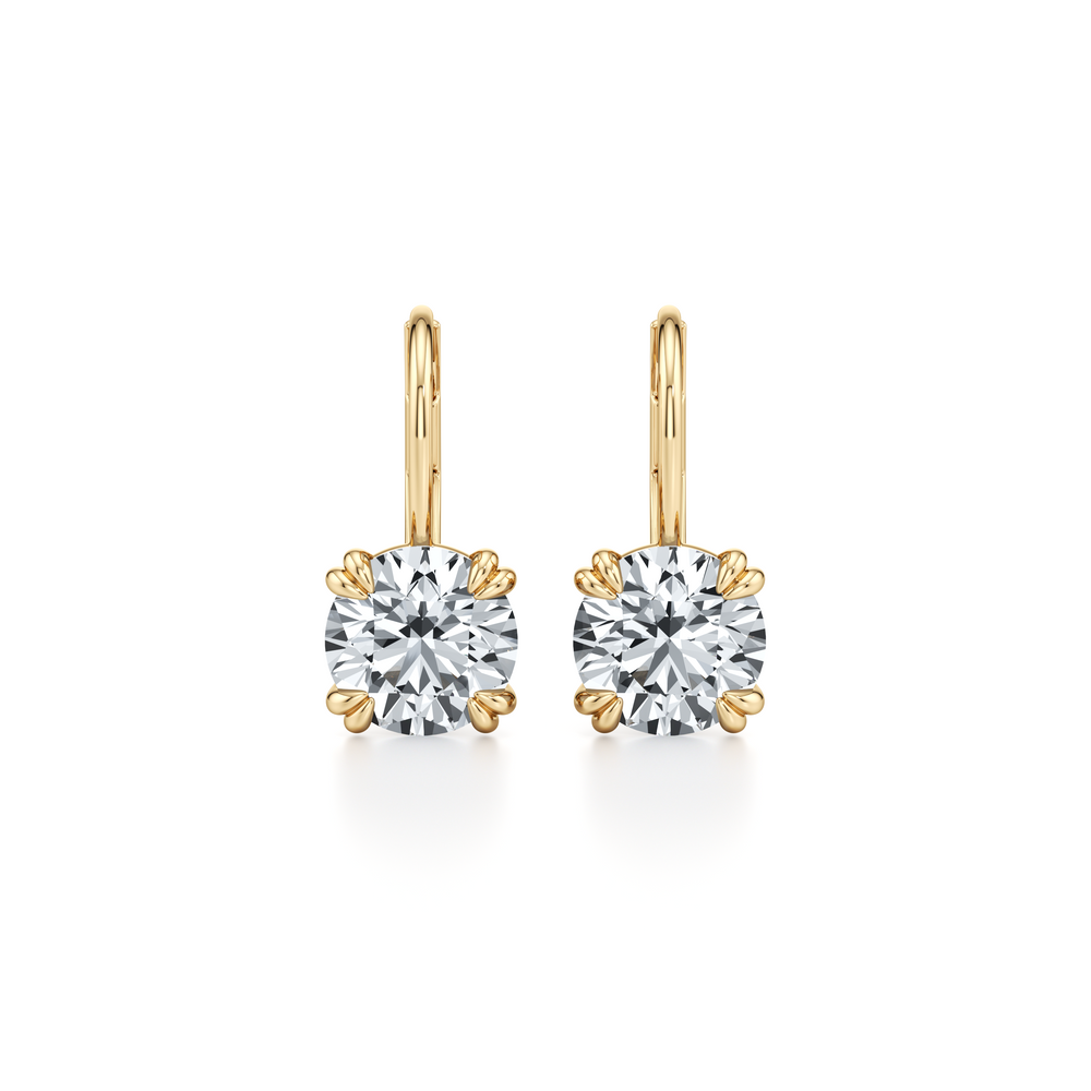Elle Round Brilliant Leverback Earrings image 16