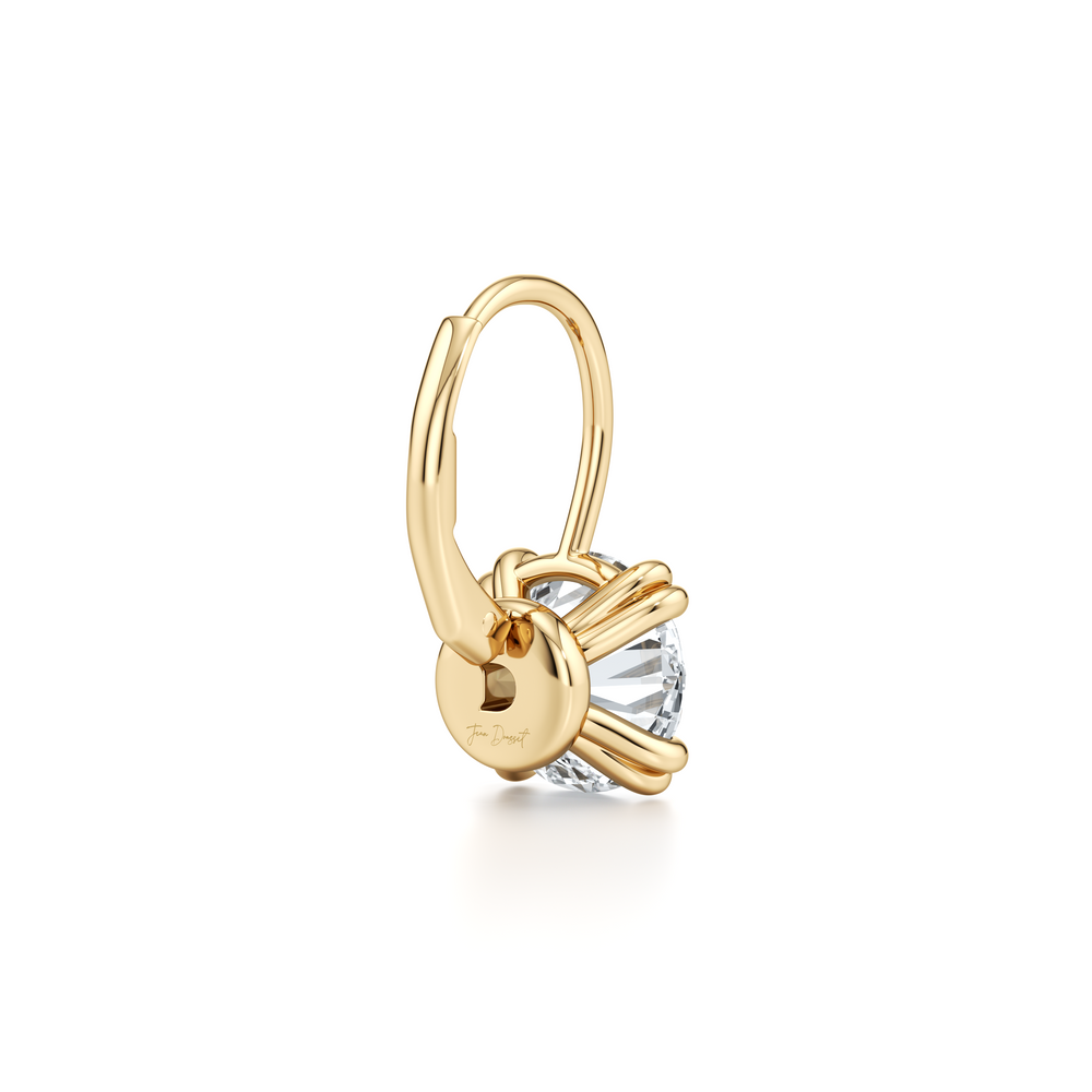 Elle Round Brilliant Leverback Earrings image 18