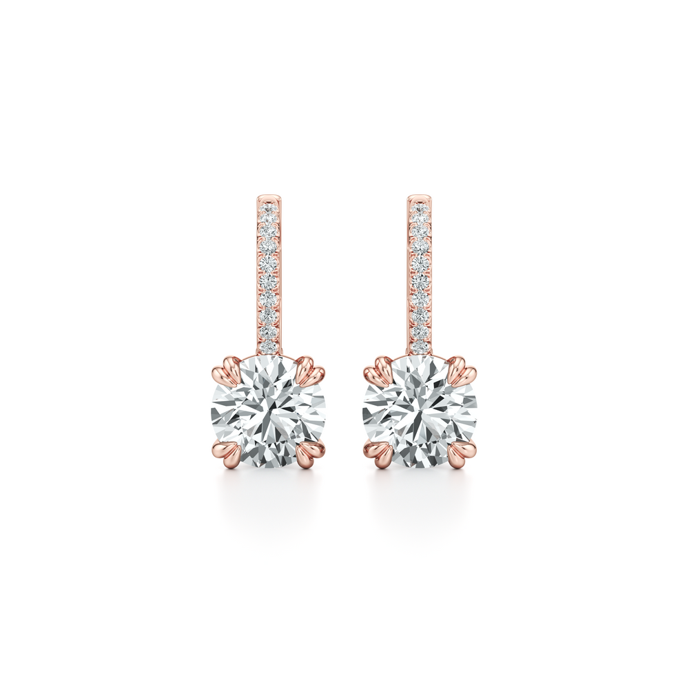 Elle Round Brilliant Leverback Earrings image 7