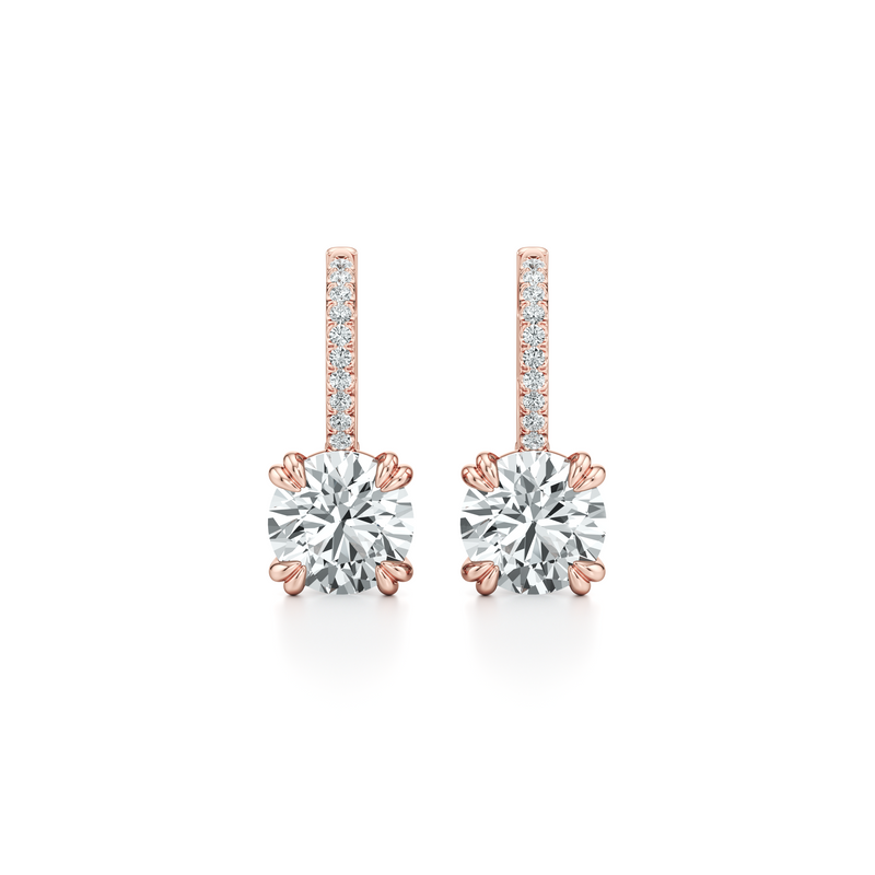 Elle Round Brilliant Leverback Earrings image 7