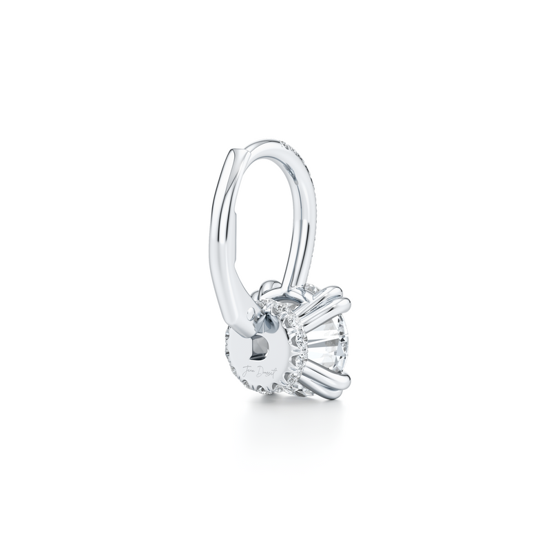Elle Round Brilliant Leverback Earrings image 3
