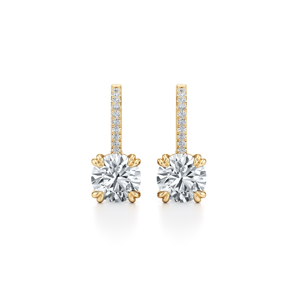Elle Round Brilliant Leverback Earrings image 4