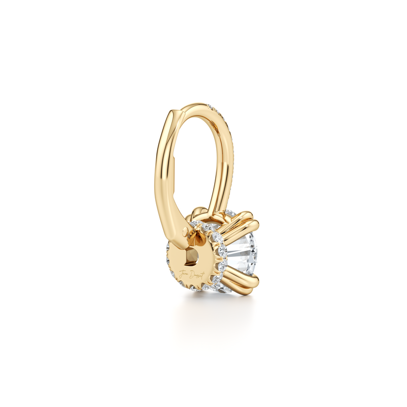 Elle Round Brilliant Leverback Earrings image 6
