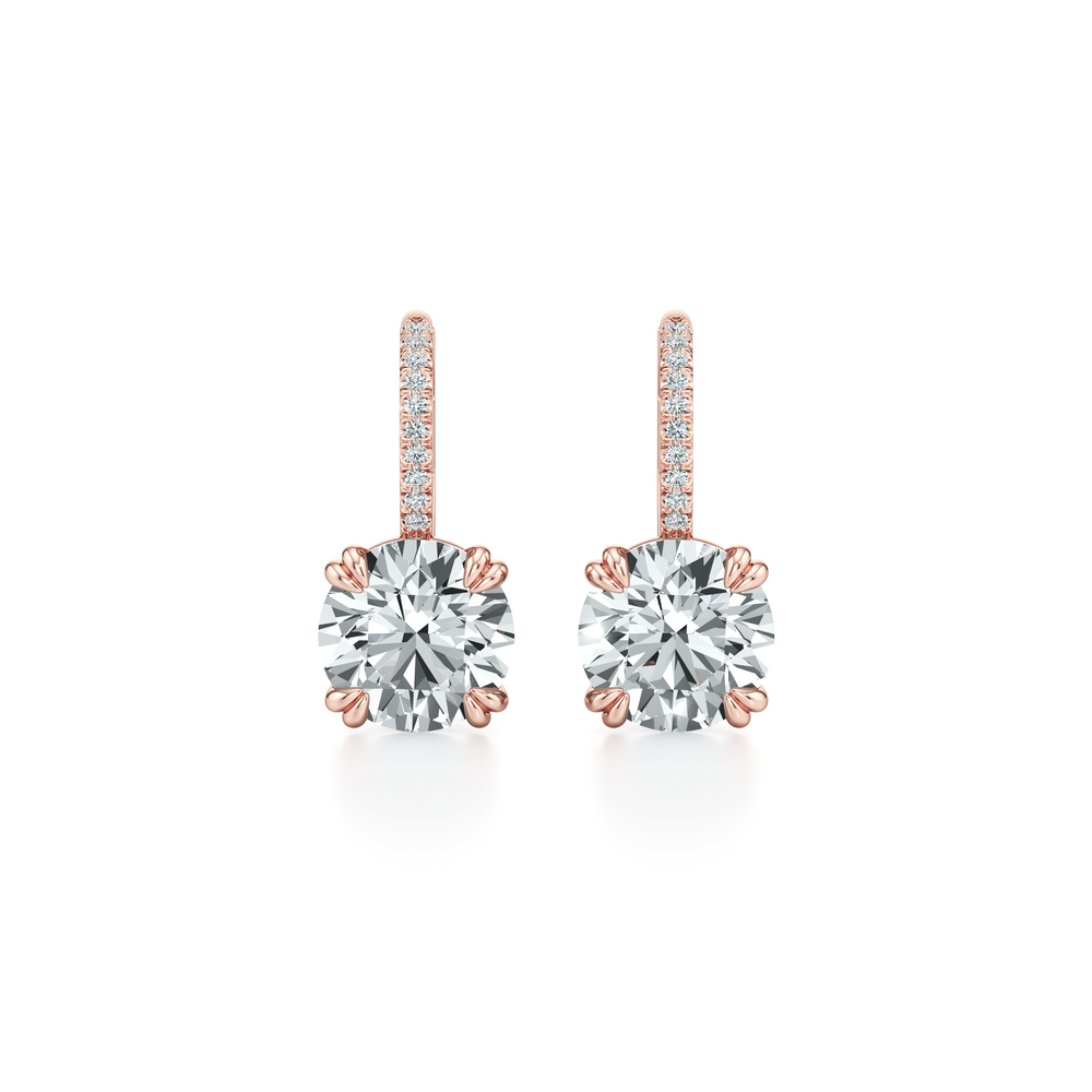Elle Round Brilliant Leverback Earrings image 31