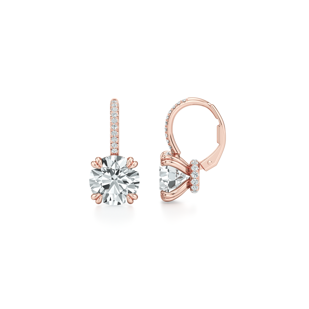 Elle Round Brilliant Leverback Earrings image 32
