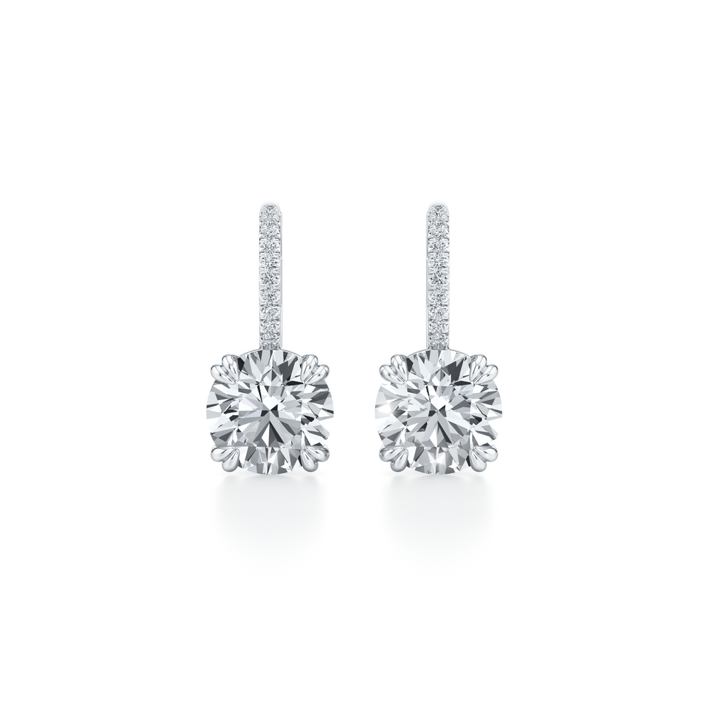 Elle Round Brilliant Leverback Earrings image 34