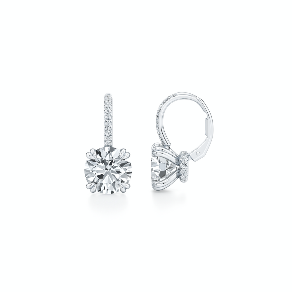 Elle Round Brilliant Leverback Earrings image 26