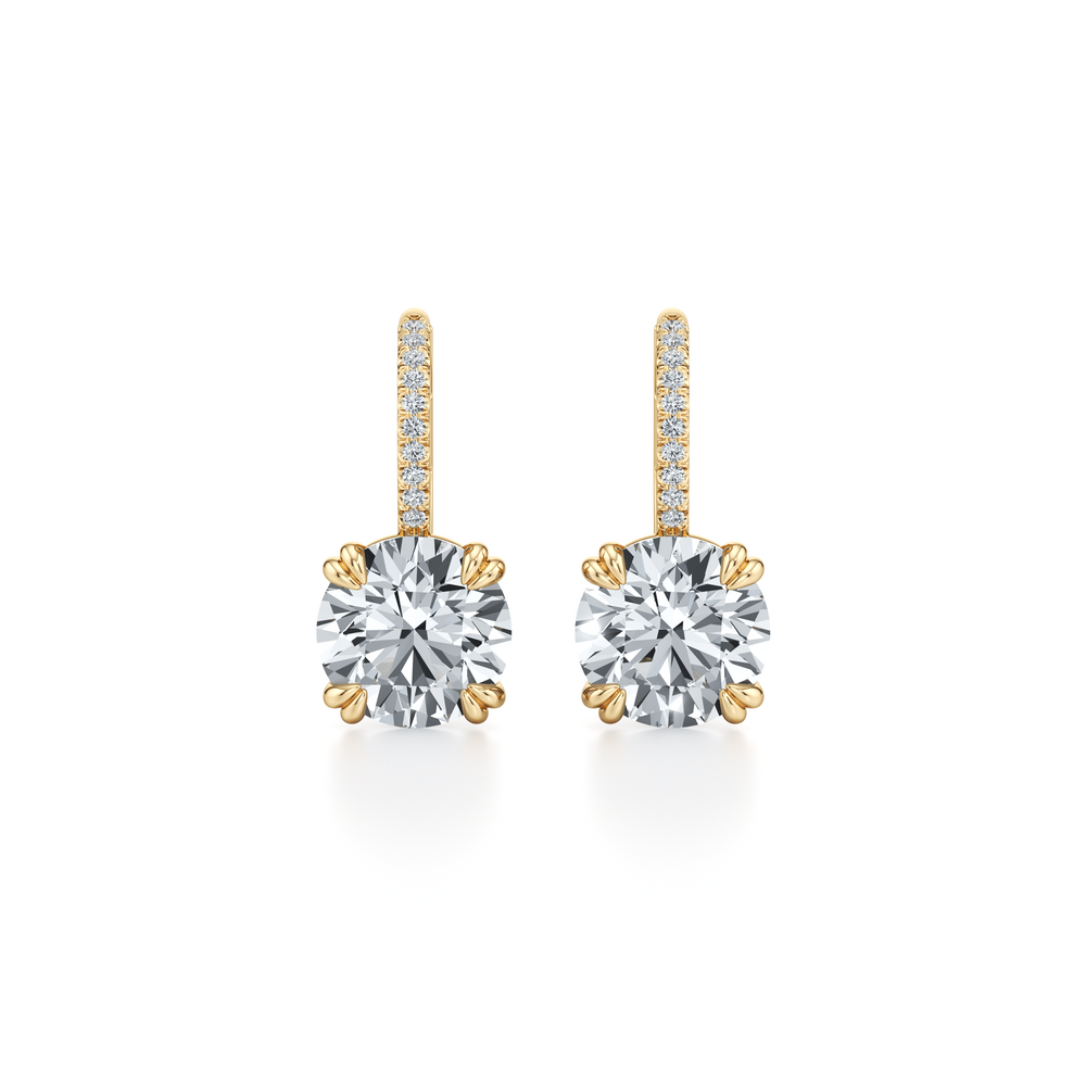 Elle Round Brilliant Leverback Earrings image 28