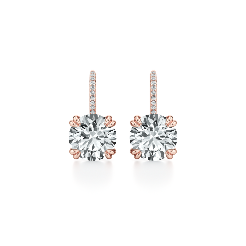 Elle Round Brilliant Leverback Earrings image 43