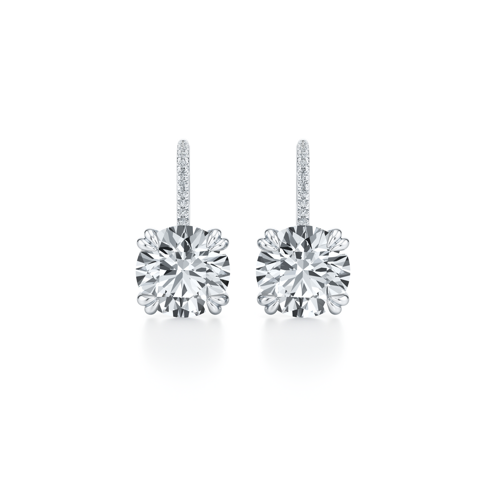 Elle Round Brilliant Leverback Earrings image 37