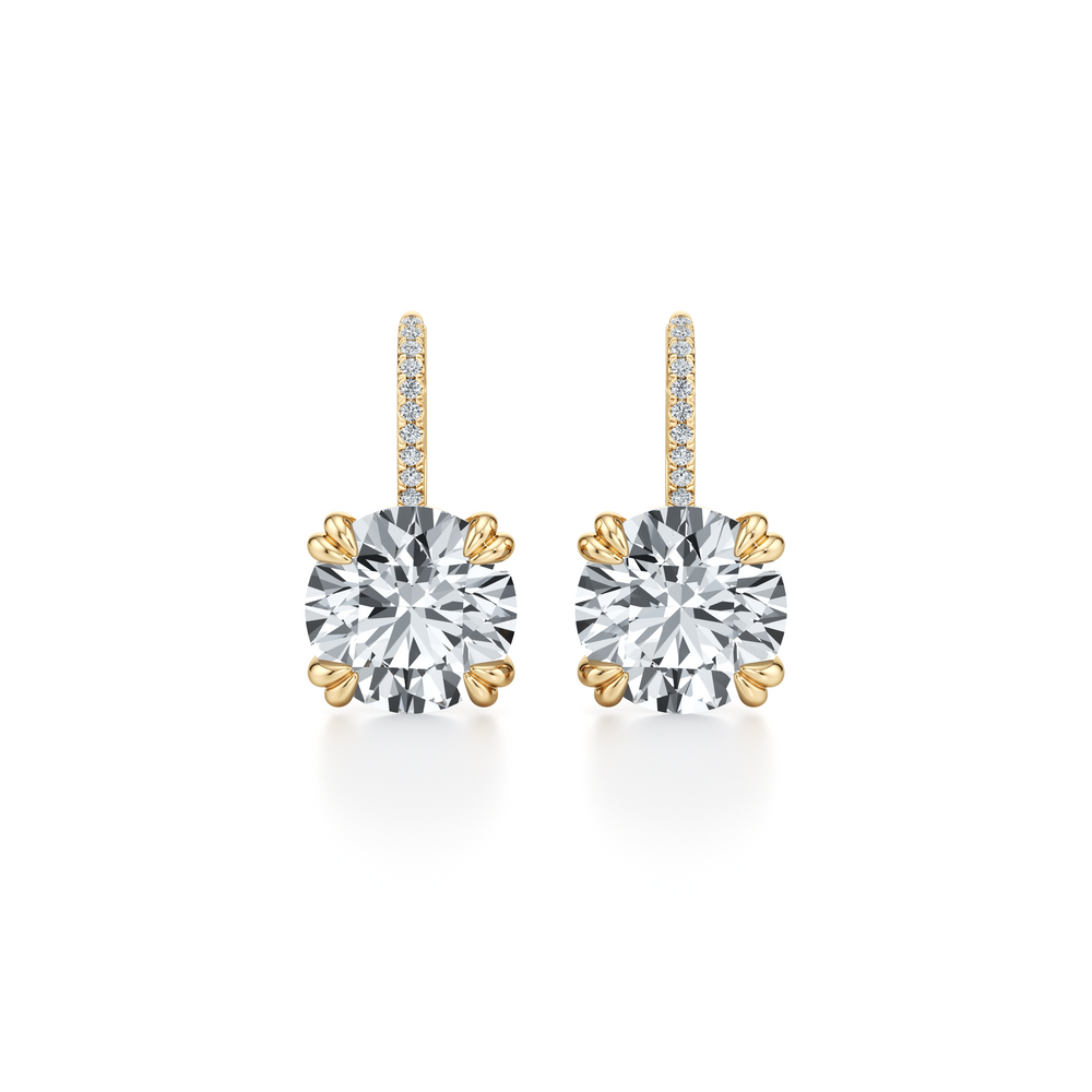 Elle Round Brilliant Leverback Earrings image 40