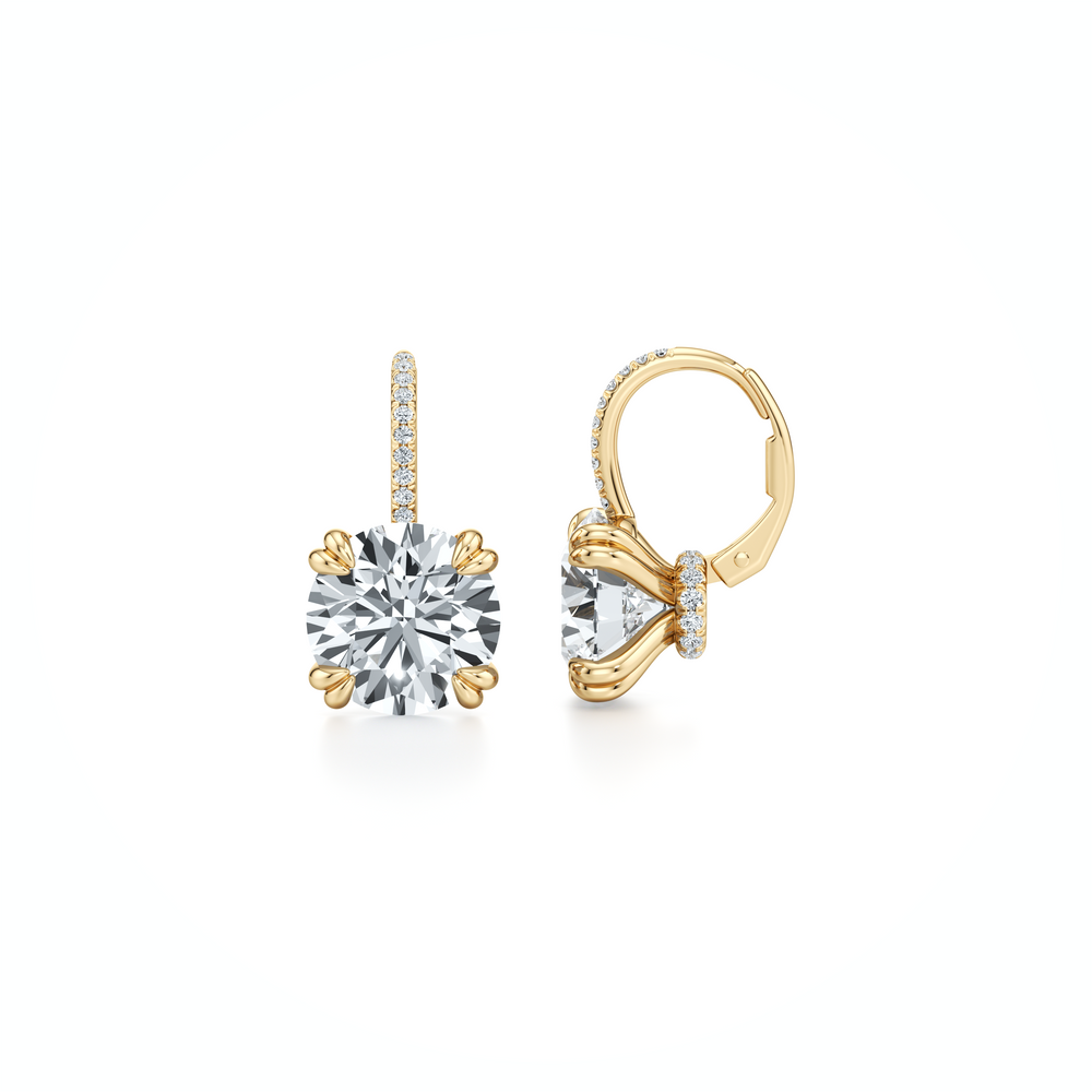 Elle Round Brilliant Leverback Earrings image 41