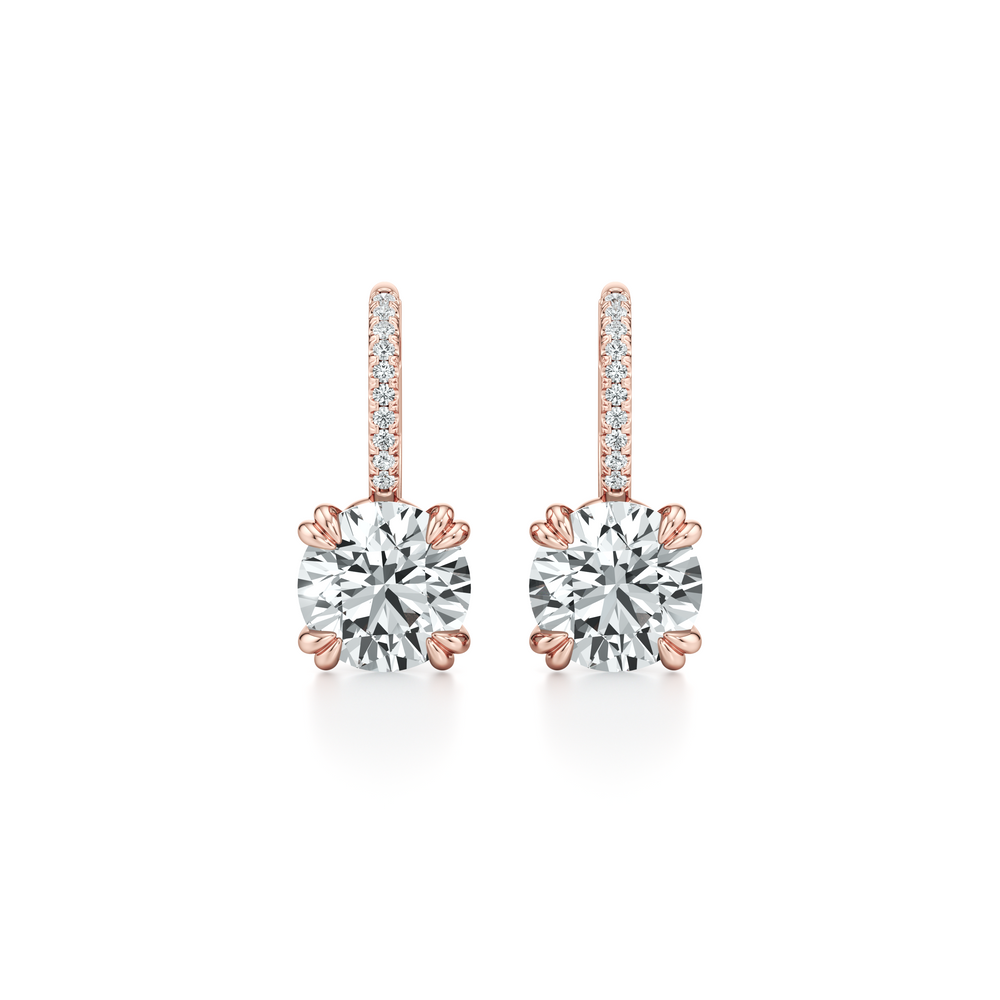 Elle Round Brilliant Leverback Earrings image 19