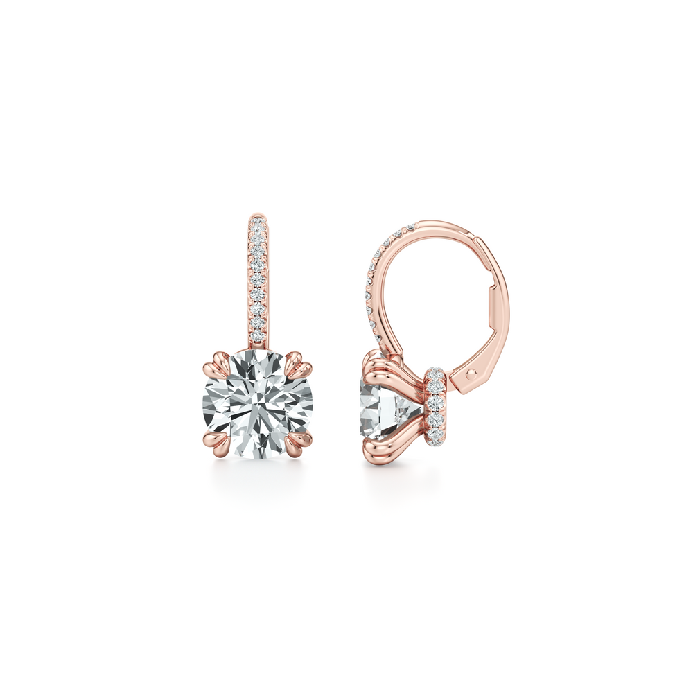 Elle Round Brilliant Leverback Earrings image 20