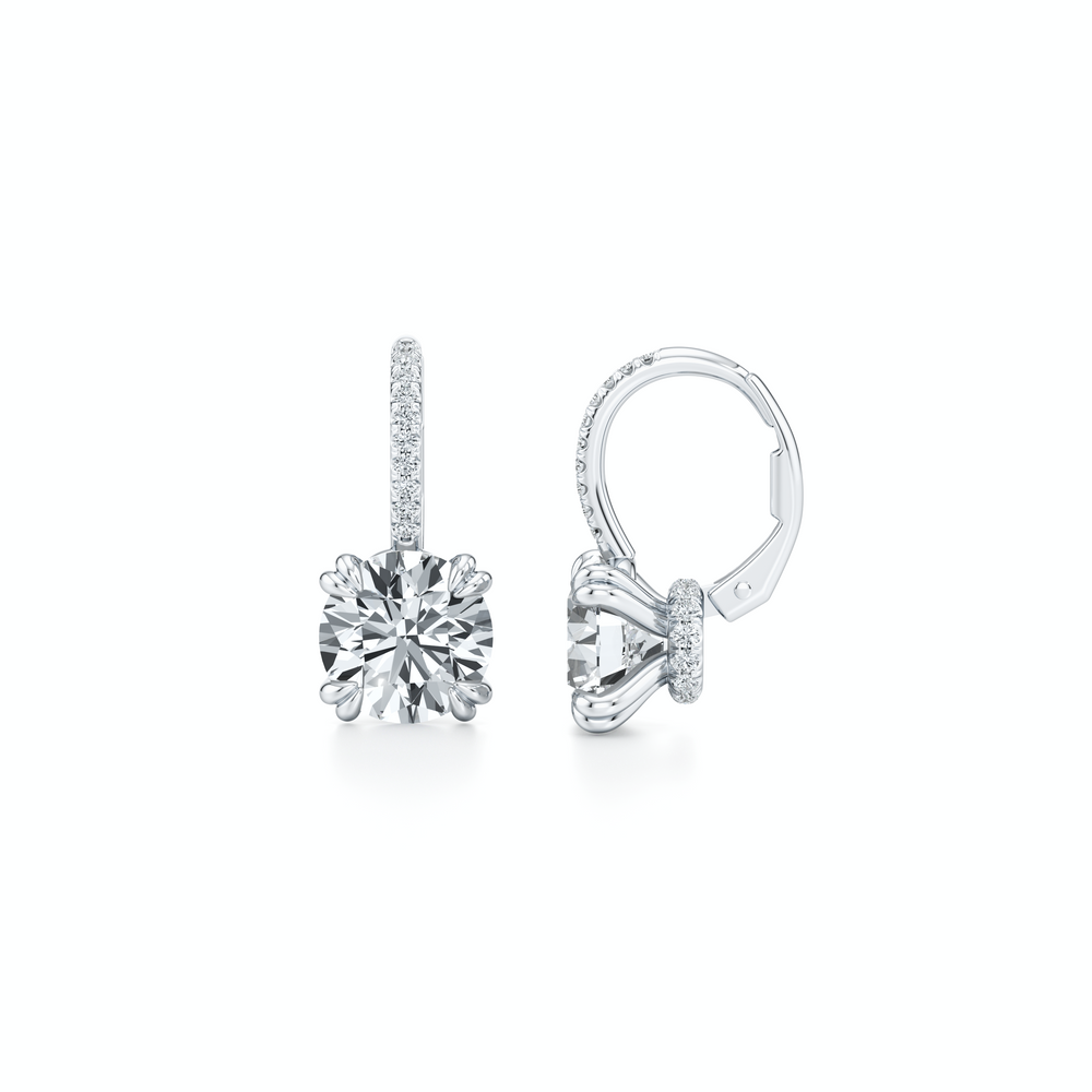 Elle Round Brilliant Leverback Earrings image 23