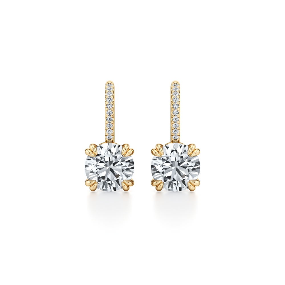 Elle Round Brilliant Leverback Earrings image 16