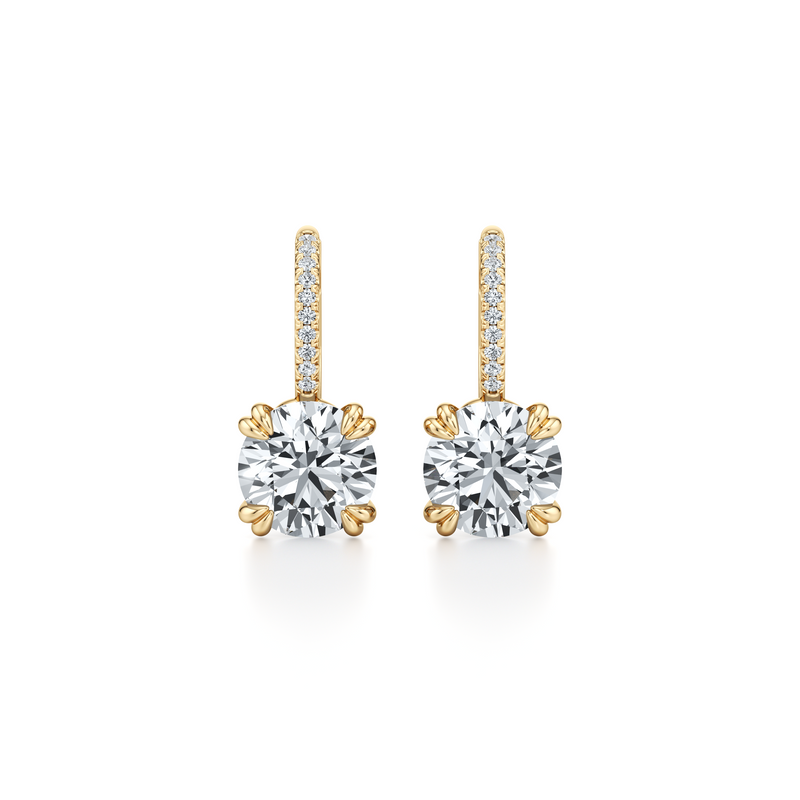 Elle Round Brilliant Leverback Earrings image 16