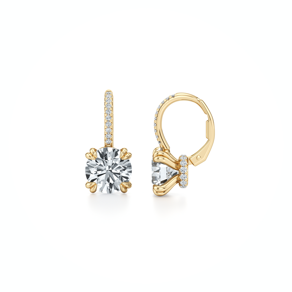 Elle Round Brilliant Leverback Earrings image 17
