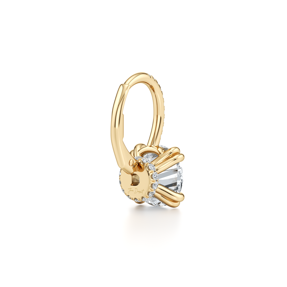 Elle Round Brilliant Leverback Earrings image 18
