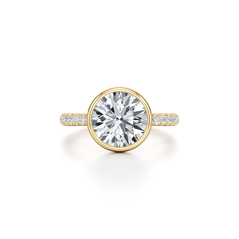 Elle Bezel Solitaire Lab Diamond Engagement Ring image 6