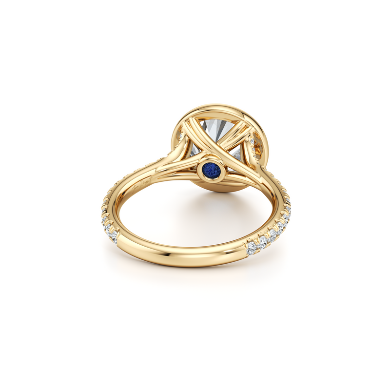 Elle Bezel Solitaire Lab Diamond Engagement Ring image 8