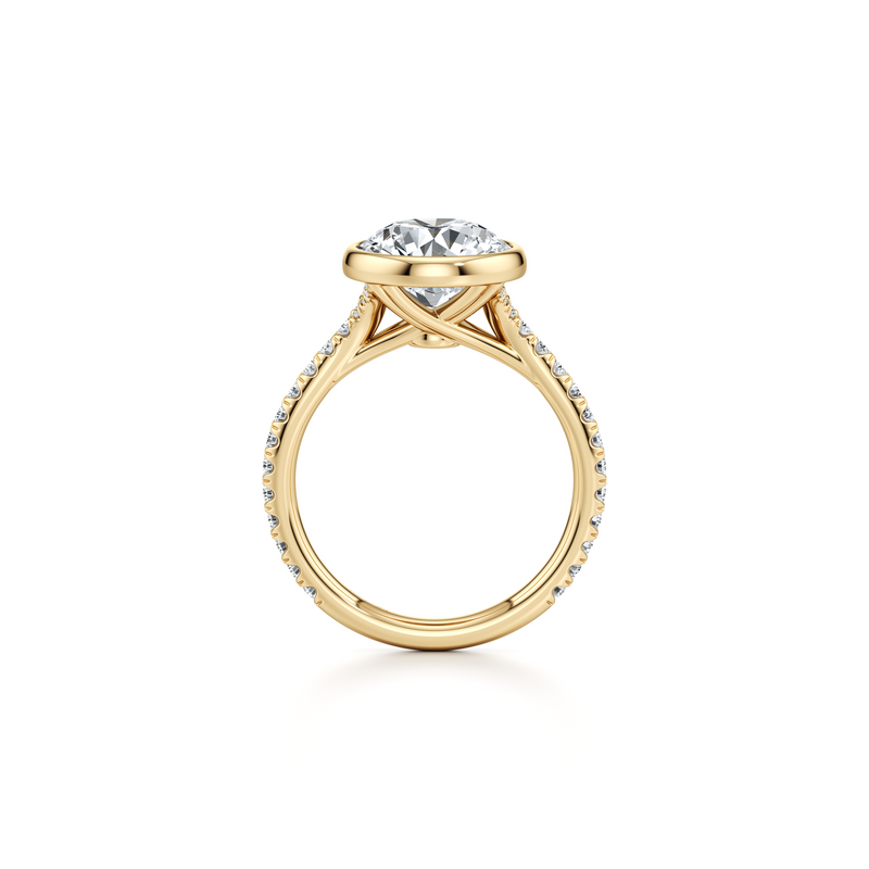 Elle Bezel Solitaire Lab Diamond Engagement Ring image 9