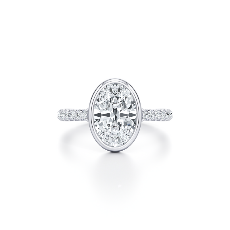 Elle Bezel Solitaire Lab Diamond Engagement Ring image 21