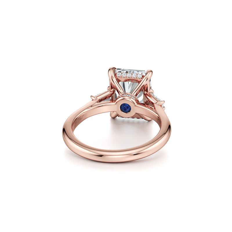 Chelsea Baguette Three Stone Lab Diamond Engagement Ring image 93