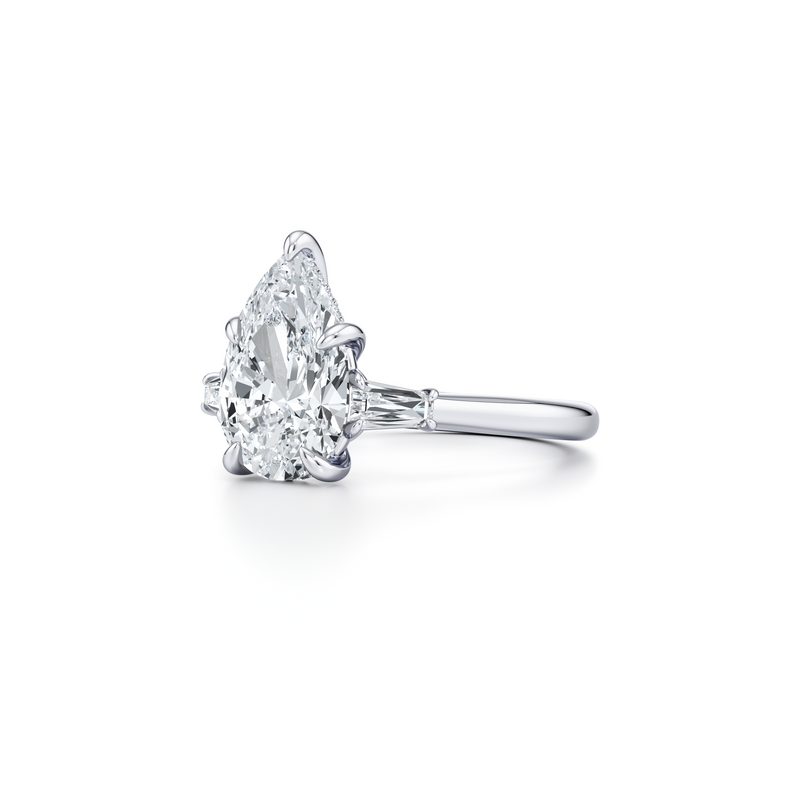 Chelsea Pear Three Stone Engagement Ring image 2