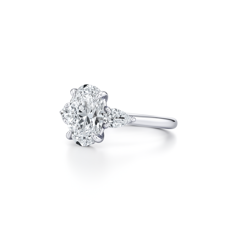 Chelsea Pear Three Stone Lab Diamond Engagement Ring image 62