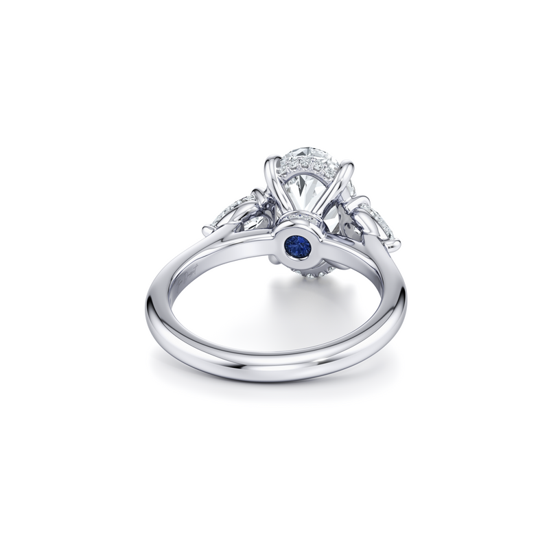 Chelsea Pear Three Stone Lab Diamond Engagement Ring image 64