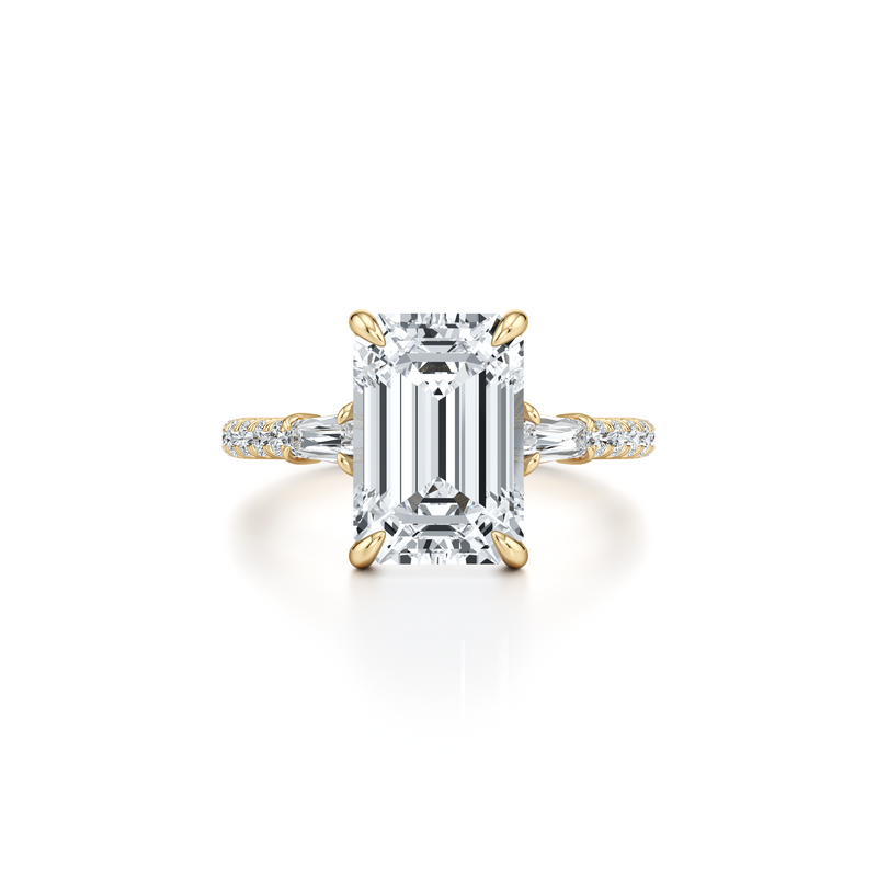 Chelsea Baguette Three Stone Lab Diamond Engagement Ring image 66