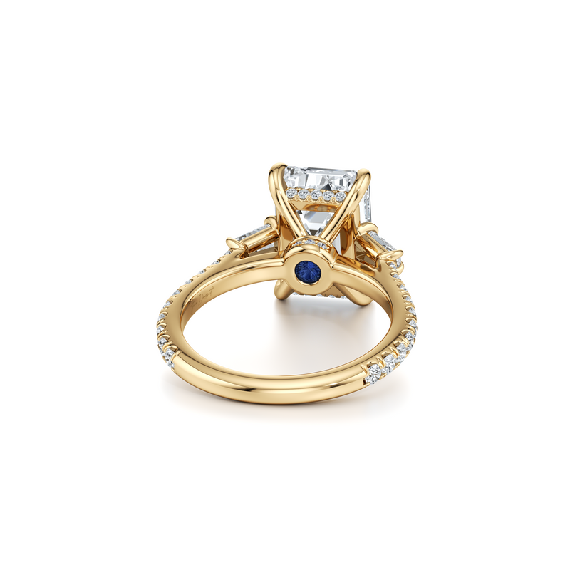 Chelsea Baguette Three Stone Lab Diamond Engagement Ring image 69