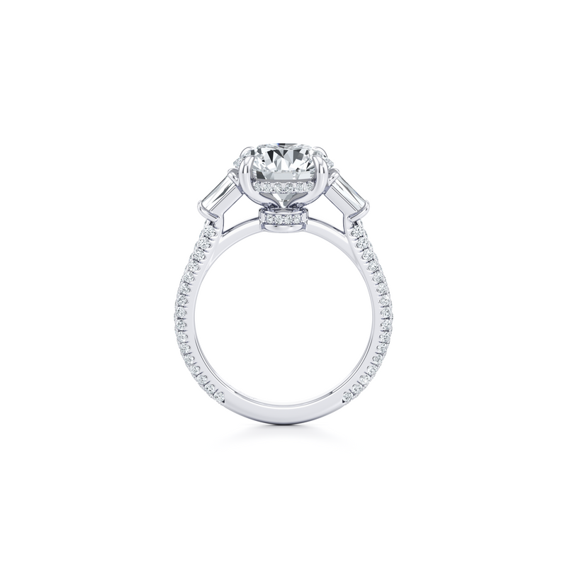 Chelsea Baguette Three Stone Lab Diamond Engagement Ring image 44