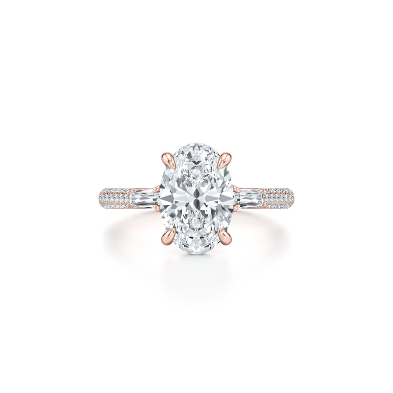Chelsea Baguette Three Stone Lab Diamond Engagement Ring image 71